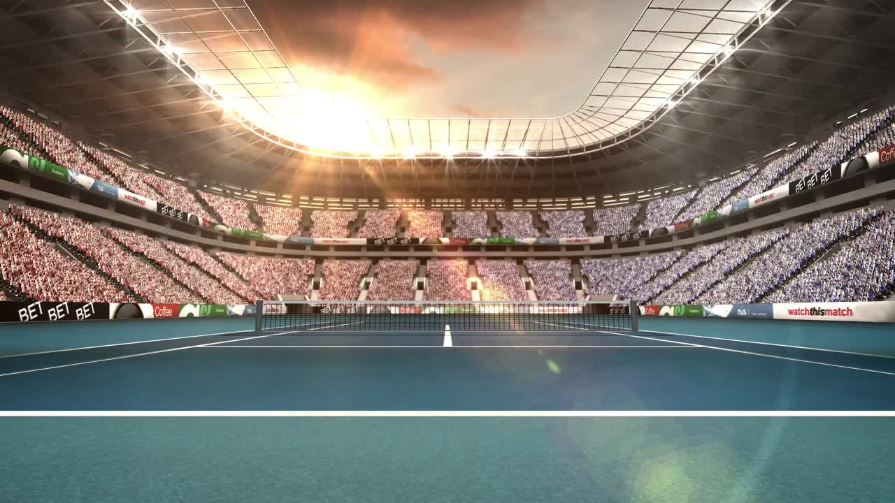 vista del estadio de tenis