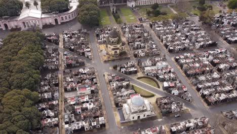 drone flight over largest national cemetery in argentina