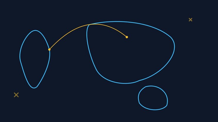 Abstract Animated Network Connection Diagram on Dark Background