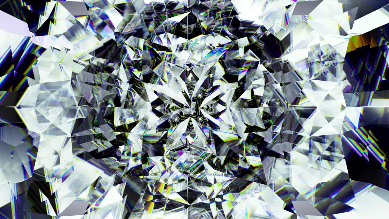 반이는 다이아몬드 또는 칼레도스코프 유리 회전 무결 루프 (kaleidoscope)