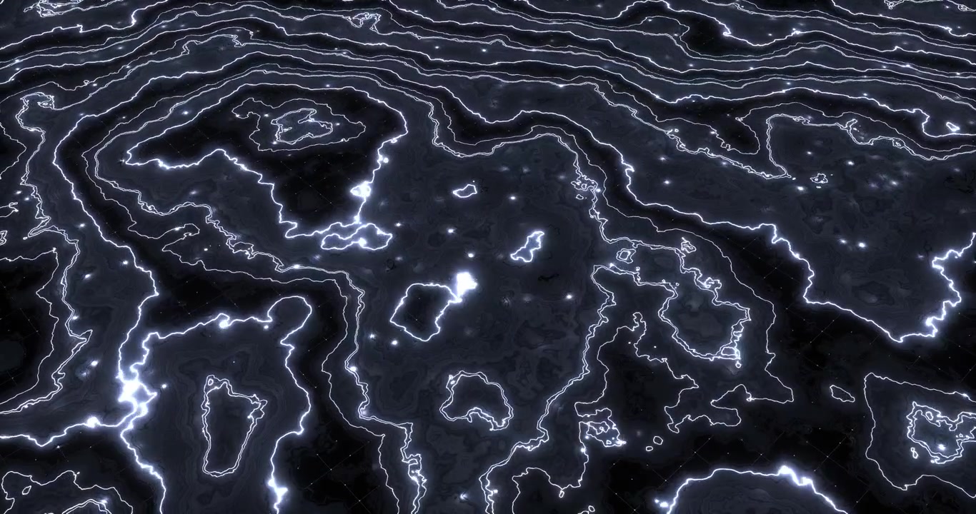 Glowing Blue Abstract Topographic Map Digital Energy Visualization
