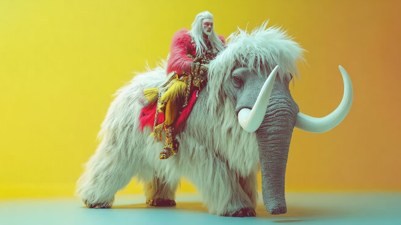 Man Riding a Mammoth