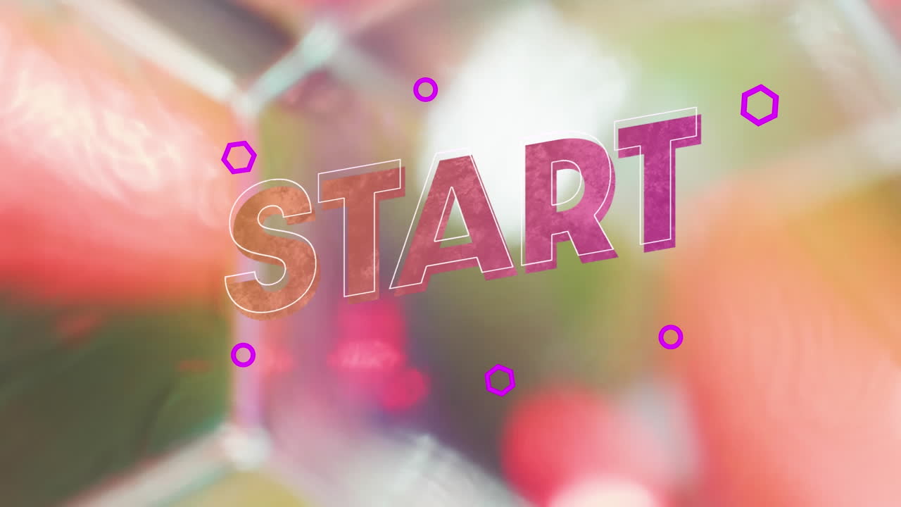 animación del texto de inicio sobre un fondo con patrones líquidos abstractos