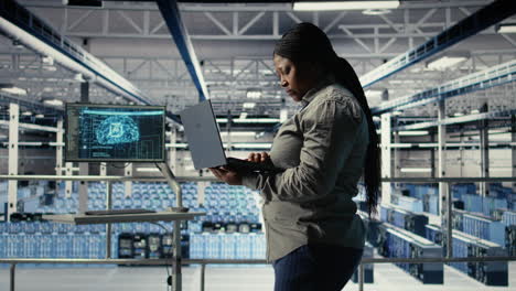 data center admin investigates ai configurations using laptop