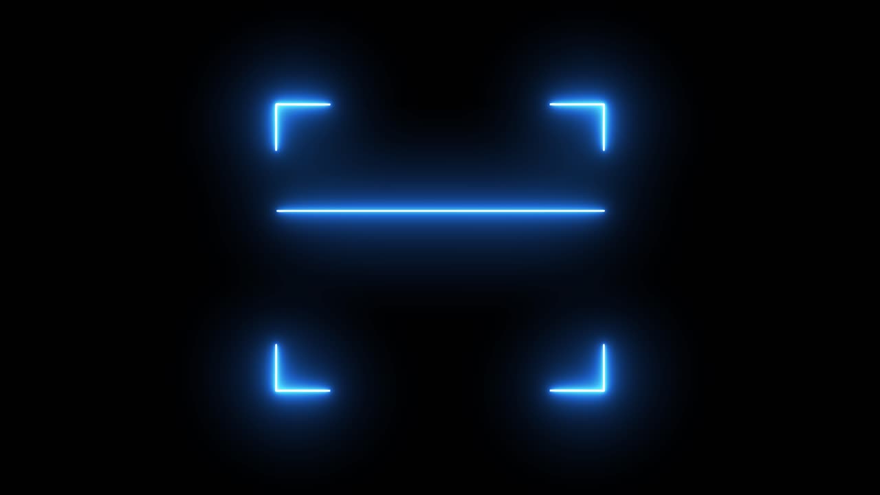 Abstract glowing blue square