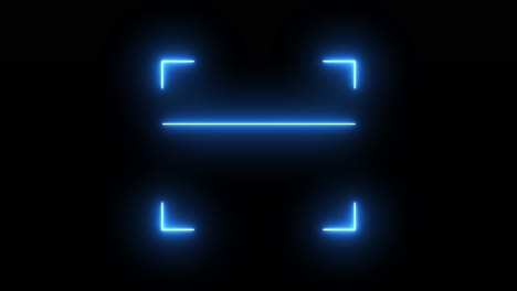 Abstract glowing blue square