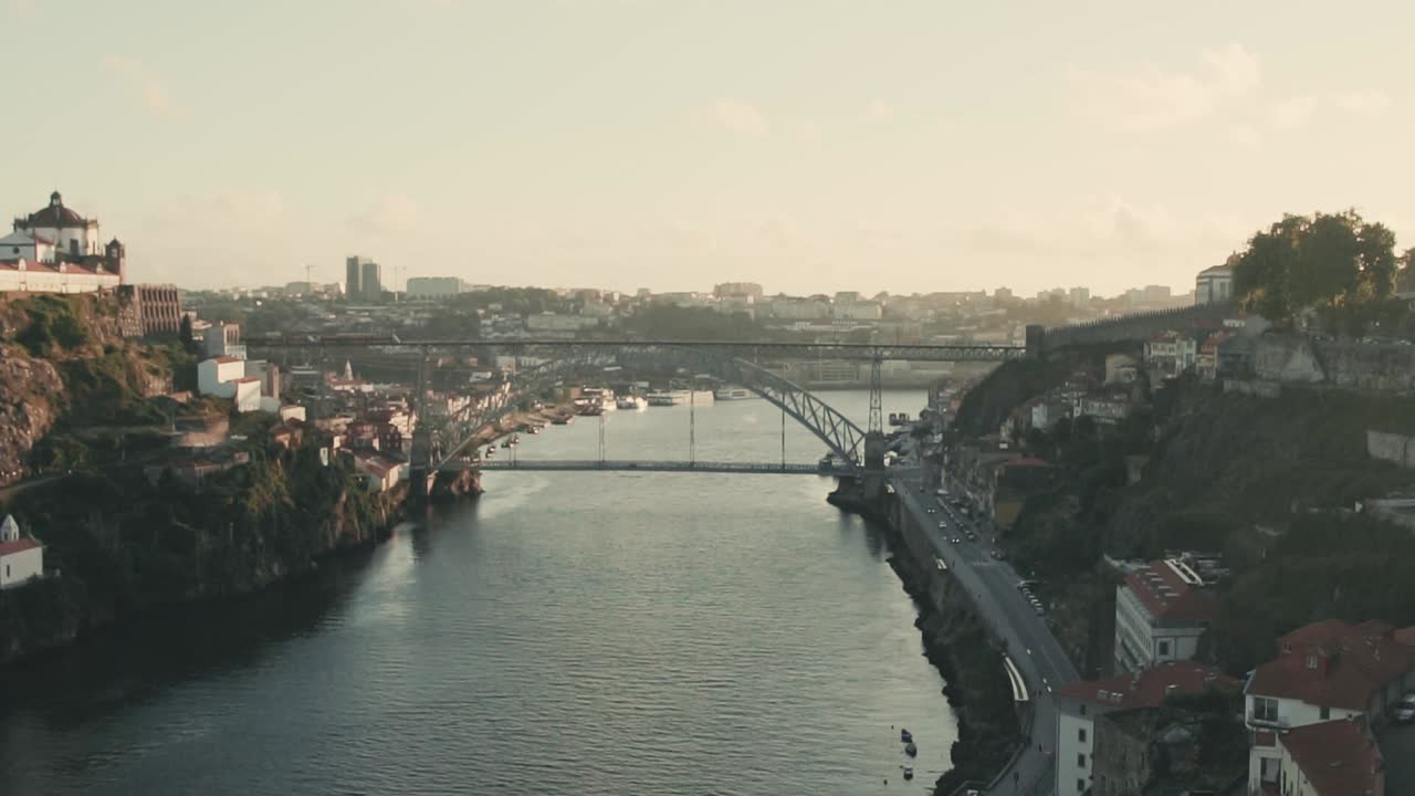 Aerial View of Porto, Portugal and the Douro River