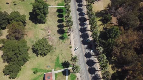 coche en una carretera exótica en los ángeles durante un día soleado