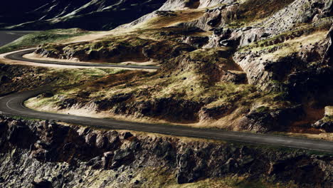 Panoramic-view-of-the-Atlantic-Ocean-and-the-road-in-the-East-Fjords