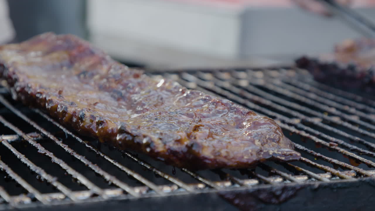 costillas a la barbacoa filmadas en cámara lenta con sony fs7