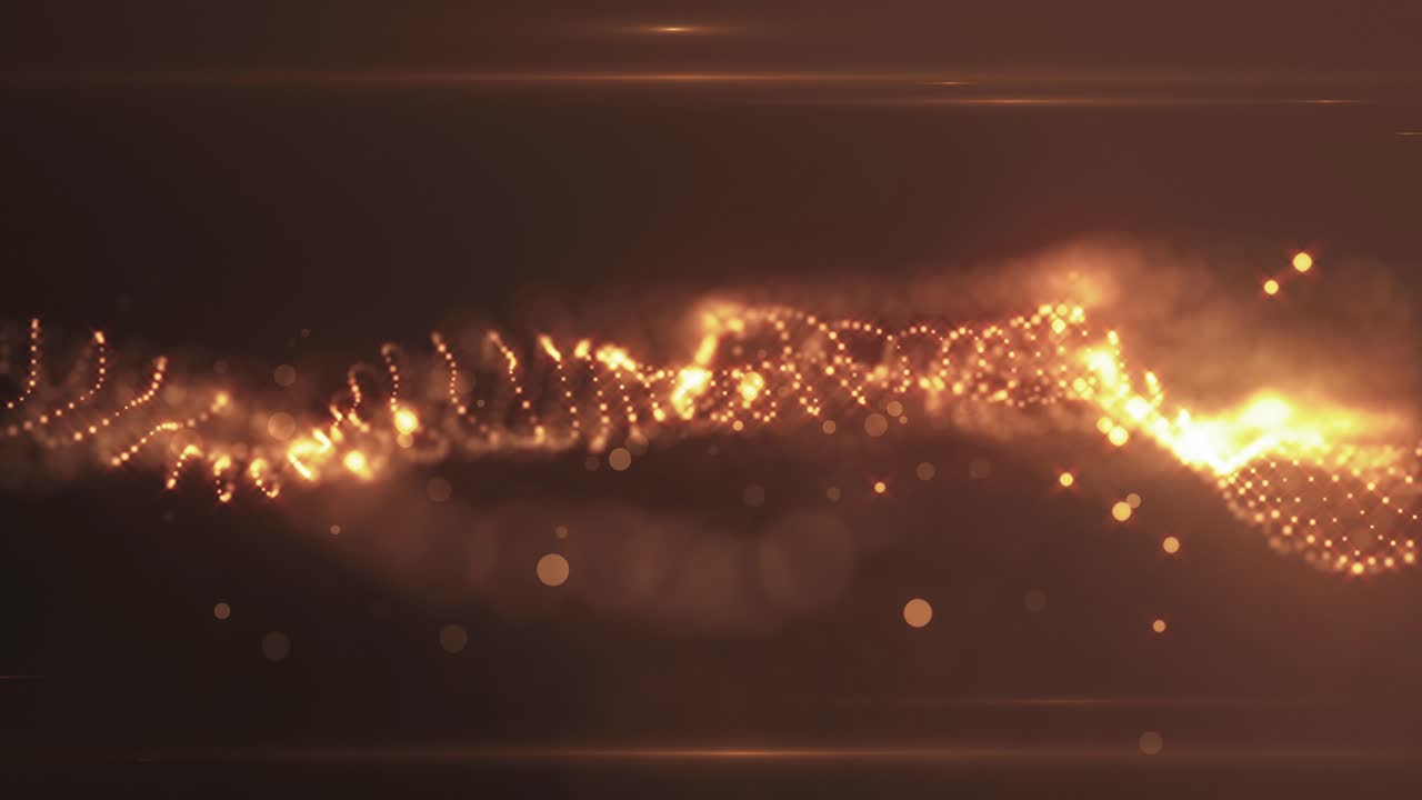 황금 입자 파동 추상적인 배경