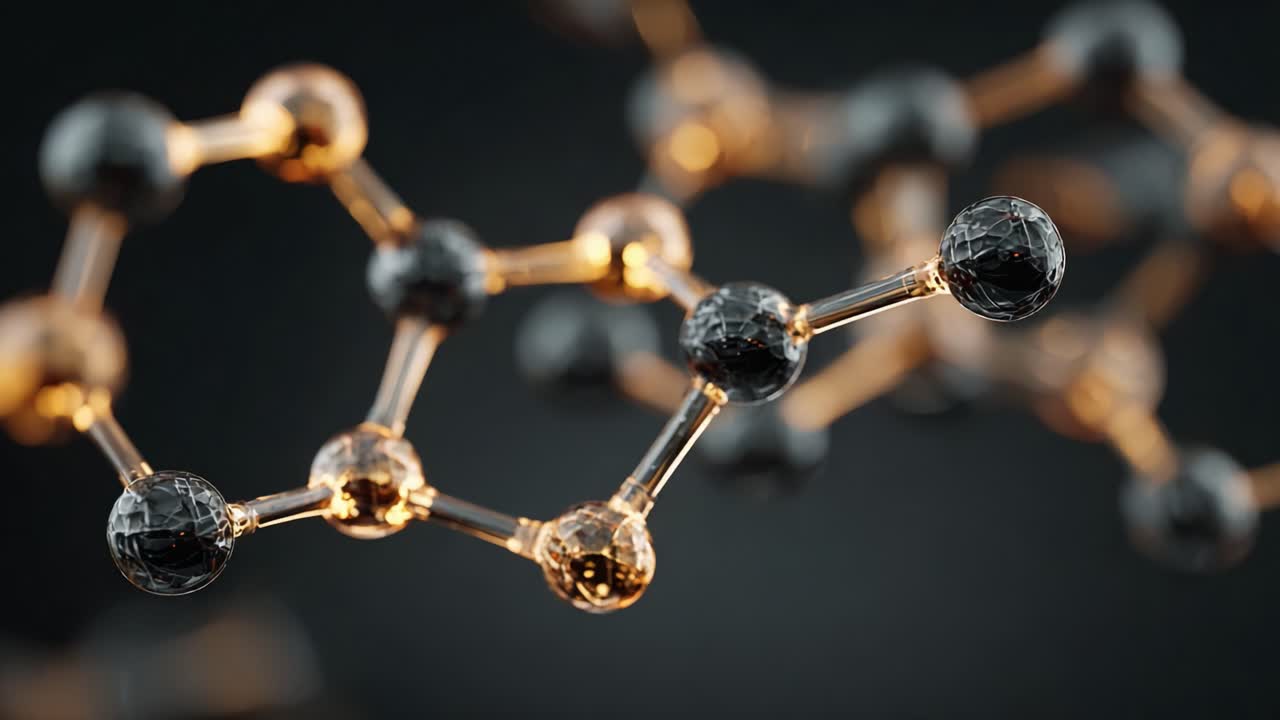A Close-Up Exploration of Molecular Structures Illustrated Through a Stunning 3D Graphic, Showcasing the Intricate Connections of Atoms and Bonds in Chemistry