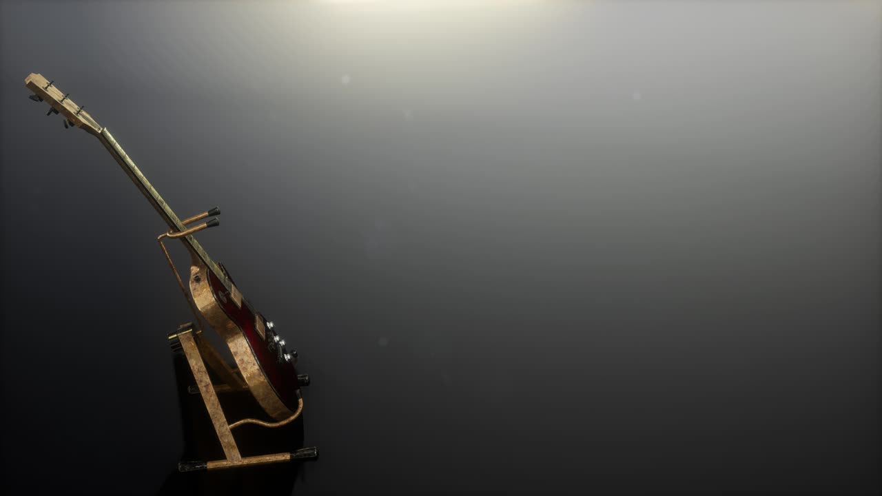 밝은 불빛으로 어 ⁇ 에서 루프 전기 기타