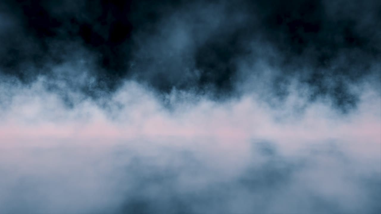 Ethereal Smoke and Fog Moving on Dark Abstract Background