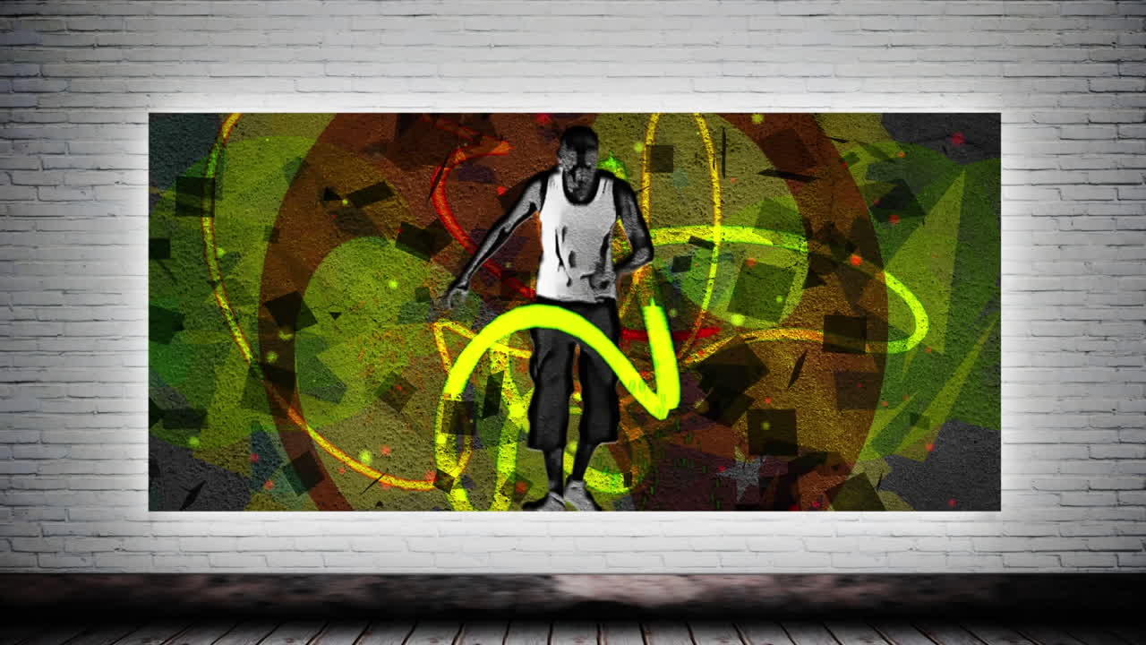 el deportista bailarín y el graffiti