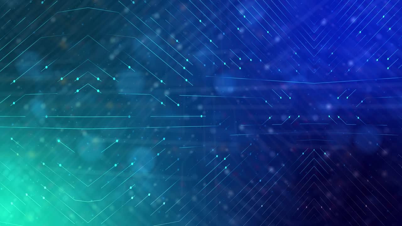 Modern Technology Background with Abstract Geometric Shapes and Random Motion Data Moving or data Transfer Concept