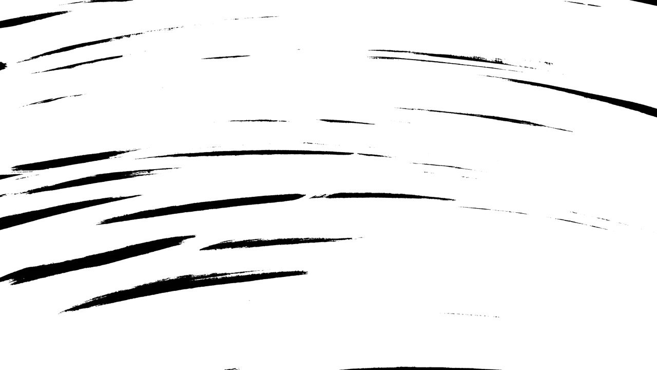 Animated White Paint Strokes Transition on Black Background