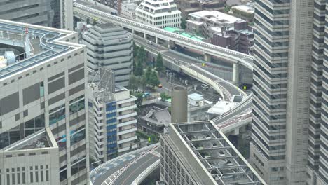 still aerial view of tokyo city buildings