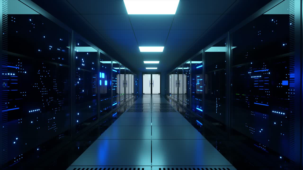 Modern Data Center Interior