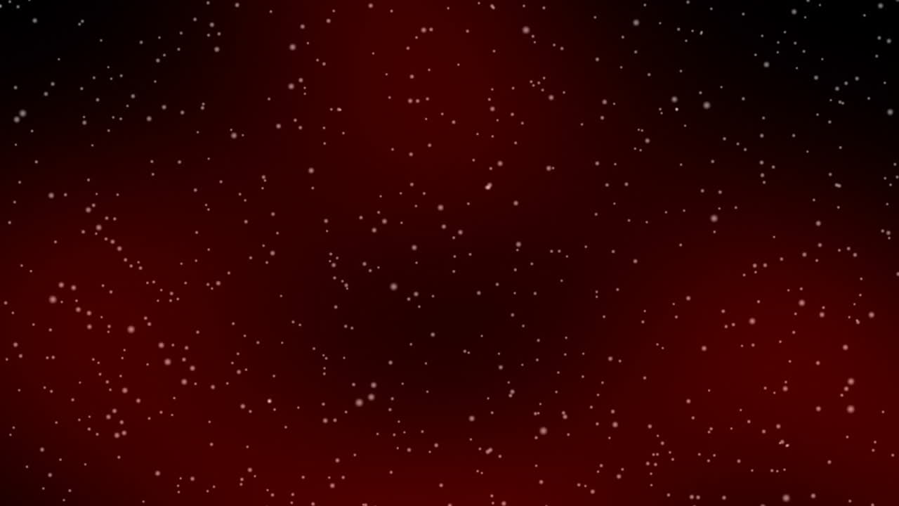 복사 공간과 함께 빨간색과 검은색 그라디언트 배경에 눈이 내리고 있습니다.