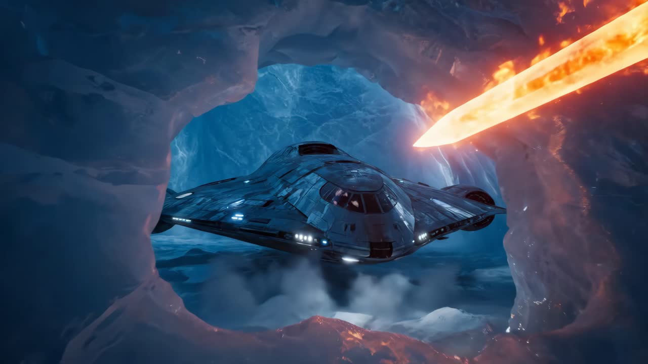 Spaceship in Ice Cave