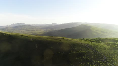 luchtbeeld van het berglandschap