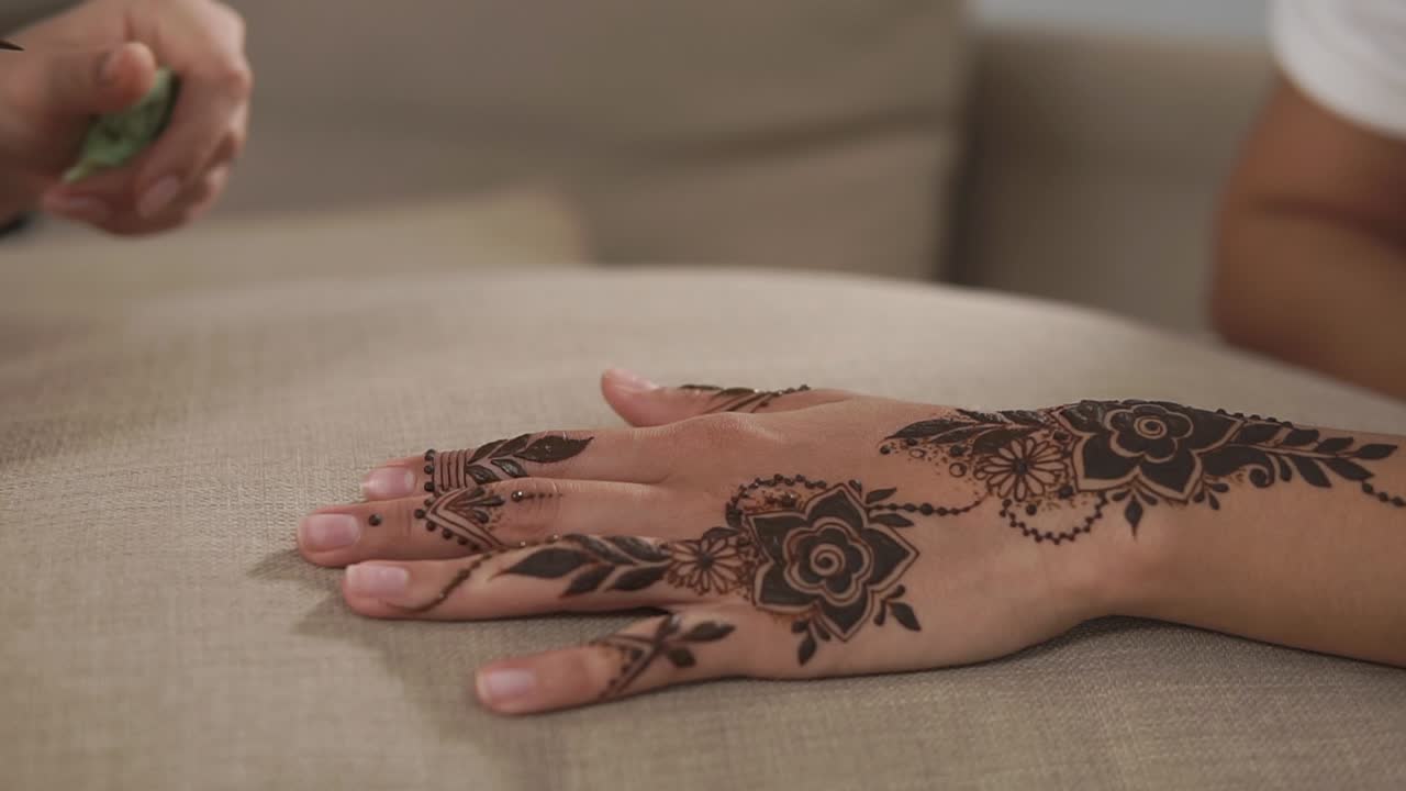 Disegno a mano di henna