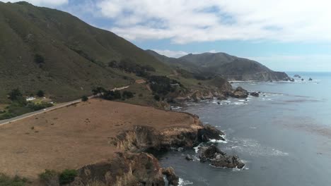 vista aérea de big sur coast high way 1 cerca de monterrey california