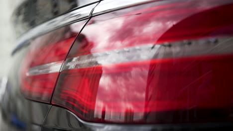 close-up of a car's tail lights