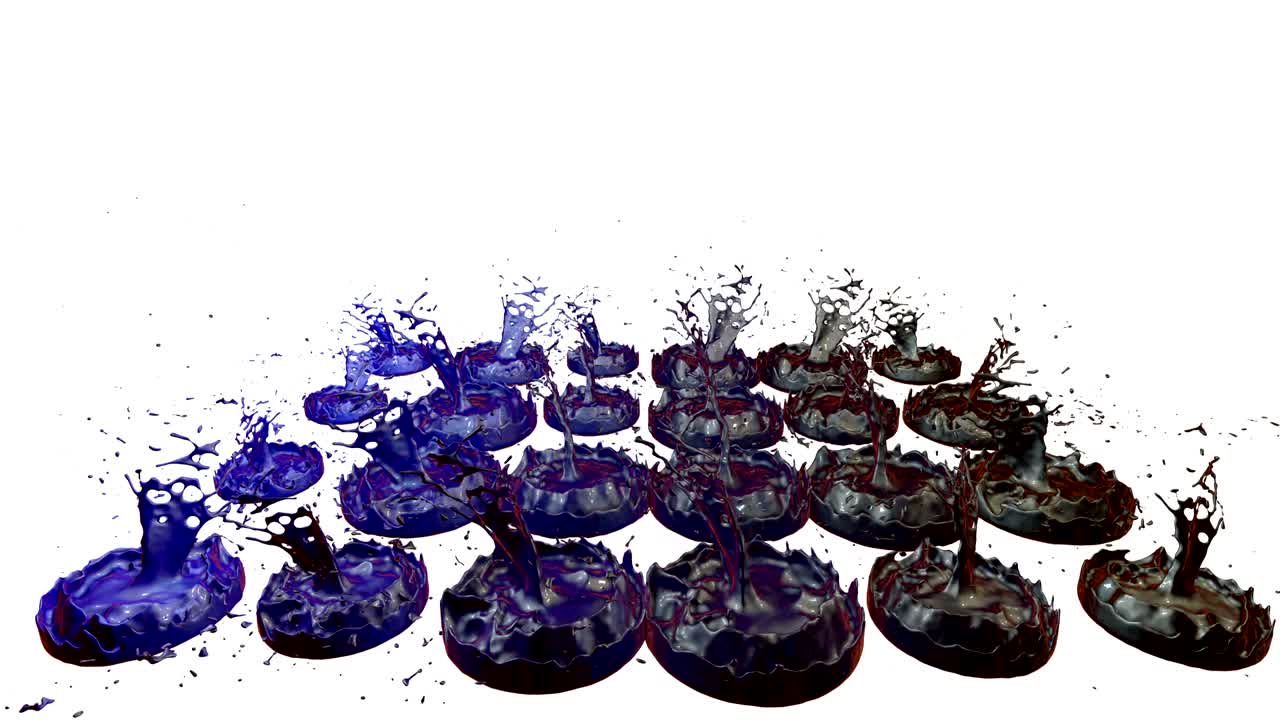 색 배경에서 시간 느려짐과 함께 춤을 추는 페인트: 음악을 재생하는 음악 스피커에 잉크의 3d 스플래시의 시레이션, 초고품질 4k에서 밝은 배경으로 스플래쉬