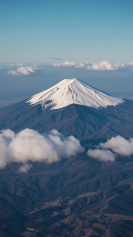 aerial view of mount fuji