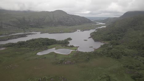 creeping in to lush landscape of ladies view kerry valley ireland