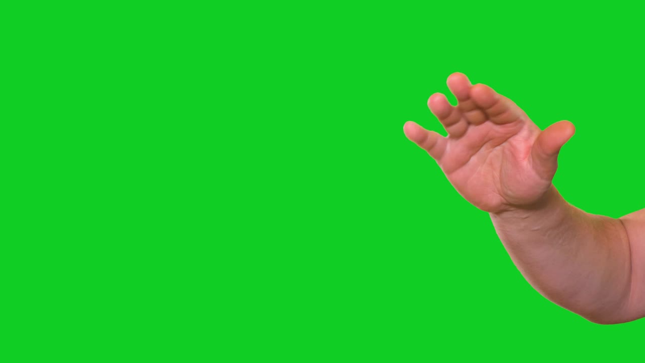 señal de la mano de las manos masculinas agitando