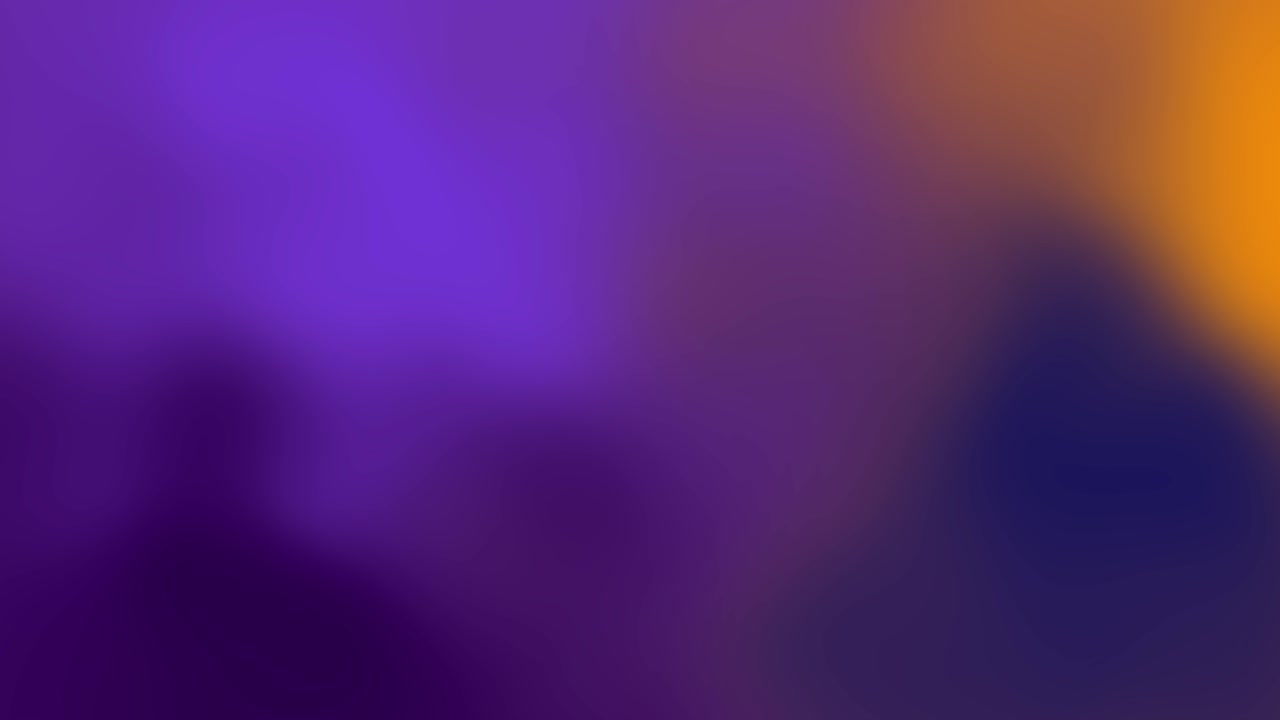 Loopable purple to orange blurred gradient background - pulsating multicolored slow motion backdrop