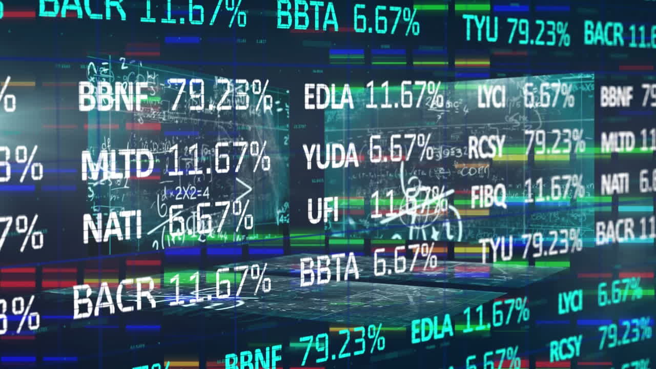 Animation of statistics and data processing