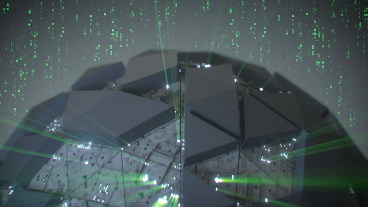 반이는 pcb와 함께 무결 루프 3d 렌더링 애니메이션