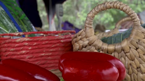 4k clip of man selling vegetables at roadside stall