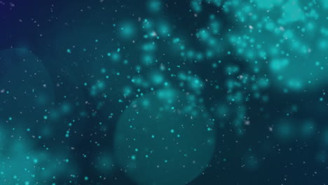 animación de manchas azules brillantes sobre un fondo azul