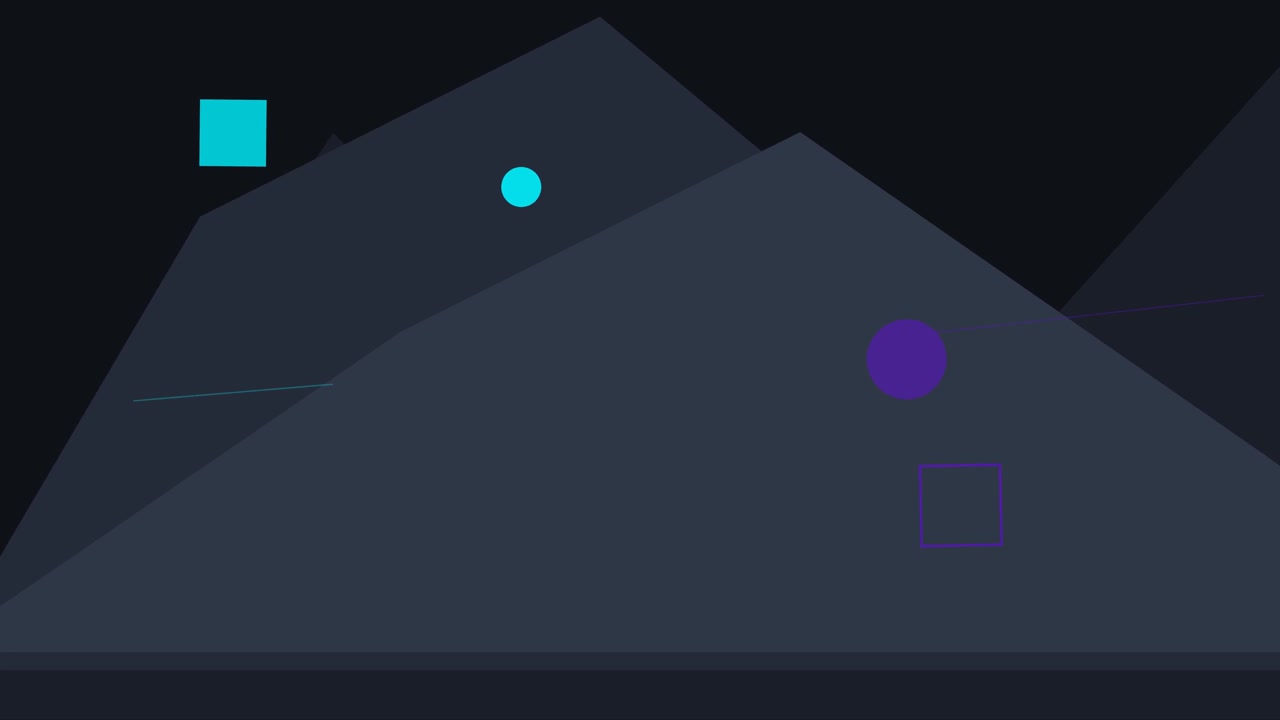 Abstract Motion Graphics with Floating Geometric Shapes
