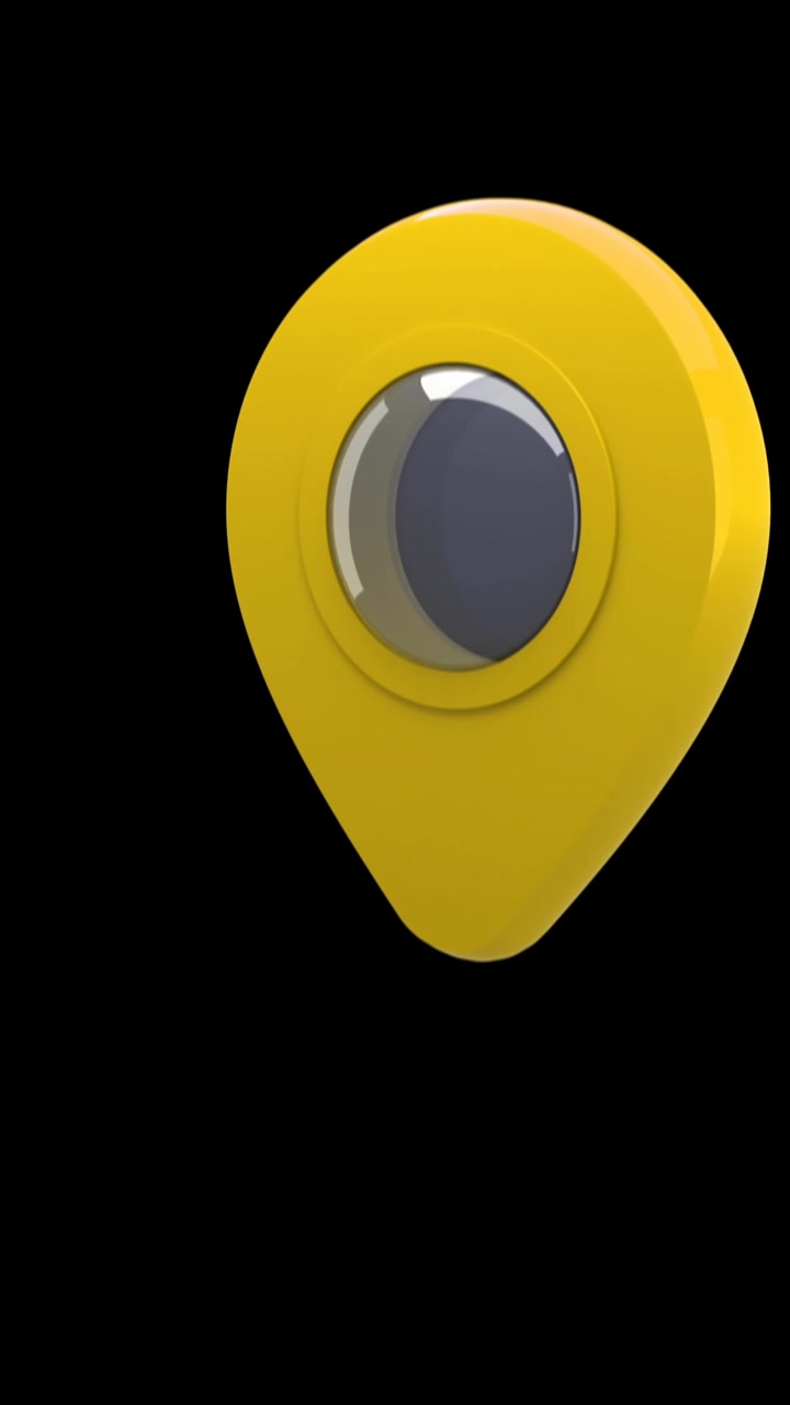 Yellow map pin 4k