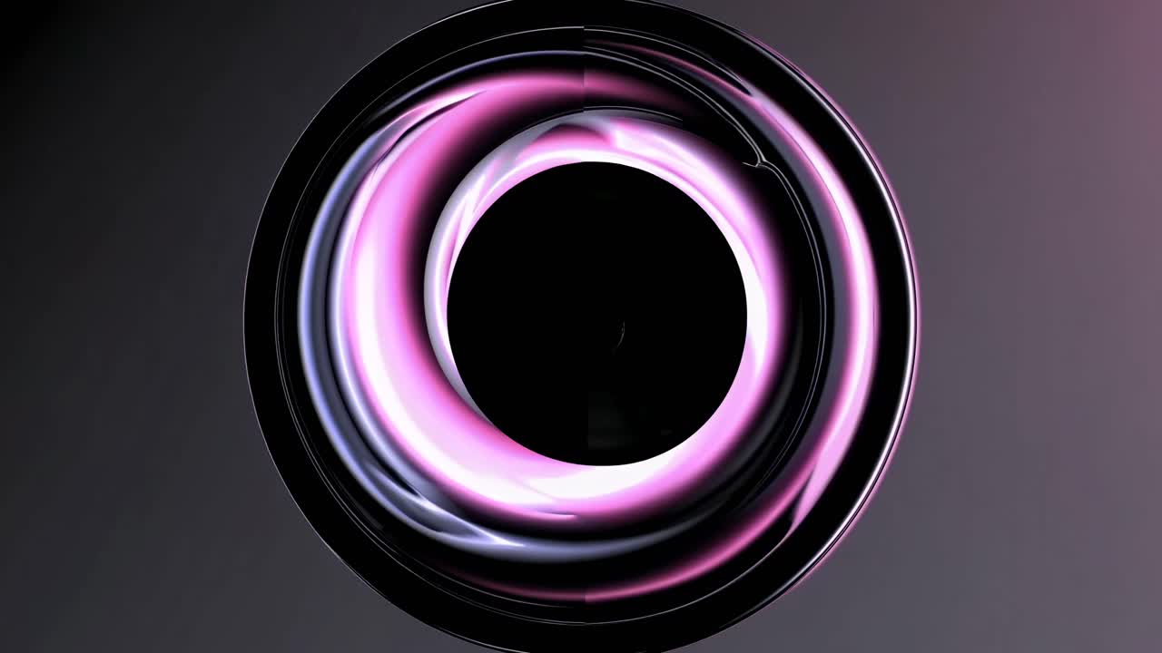 Abstract image with swirling pink and black design. Circular, swirling patterns create a dynamic