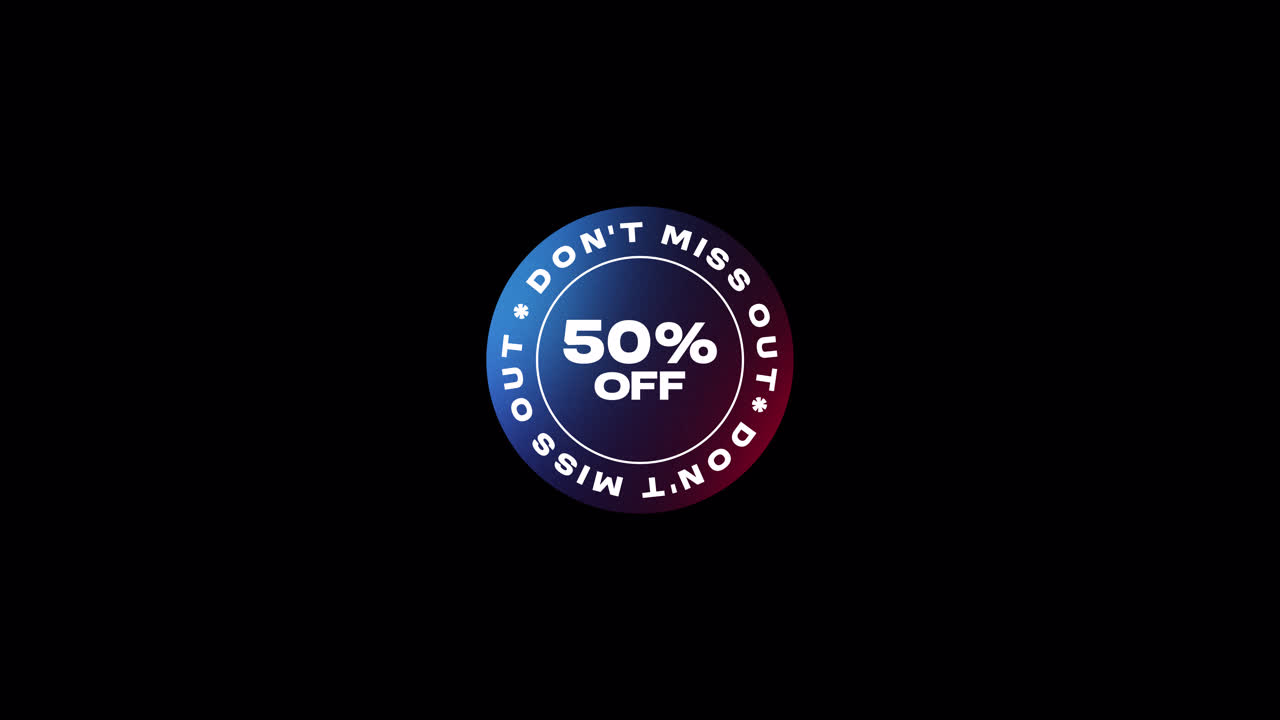 50% Off Don't Miss Out Rotating Sale Promotion