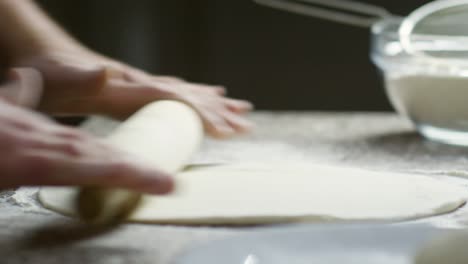 forming circle of dough