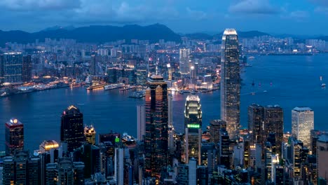 4k time-lapse : lighting show at victoria harbor, hong kong