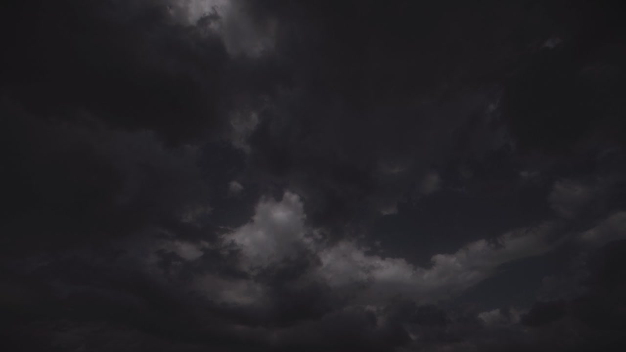 Dark, moody storm clouds moving rapidly across sky. Dramatic background for horror, thriller, or weather concepts