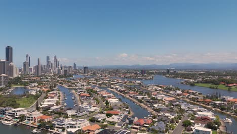 drone footage showcasing gold coast's urban landscape