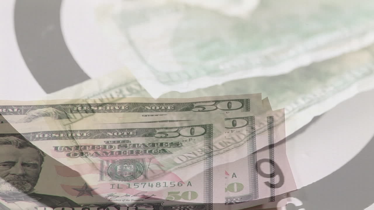 황소의 눈의 애니메이션, 미국 달러 지폐를 손으로 세는 지폐