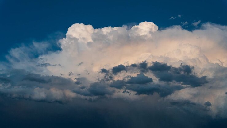 Lightning storm clouds movement spectacular weather scene