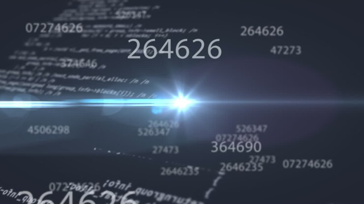Animation of numbers changing and data processing