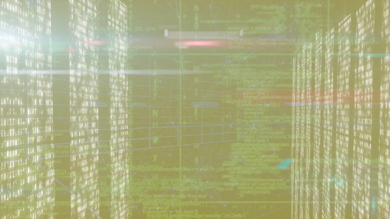 Animation of data processing over shapes